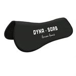 Harrison Howard Dyna-Sorb Full Shock Absorbing Memory Half Saddle Pad for Horse-Mars Black 1 (with White Print)