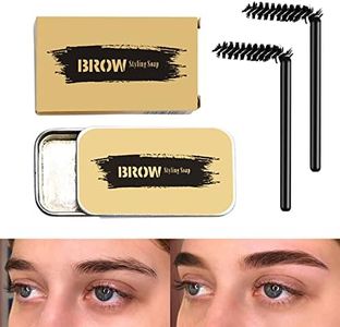 Kit di Sapone gel per Sopracciglia,2 Pcs Soap Brows,3D Set di saponi per sopracciglia impermeabili e durevoli,Gel di sapone per lo styling delle sopracciglia (Trasparente)