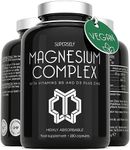 Magnesium Citrate Supplement with Zinc, Vitamin B6 and D3 - High Strength 180 Capsules - 1466mg Magnesium Supplements for Women & Men - Magnesium Complex Tablets Providing 440mg Elemental Magnesium