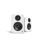 Kanto YU2 Powered Desktop Speakers | 3" Composite Drivers | 3/4" Silk Dome Tweeter | Class D Amplifier | 100 Watts | Built-in USB DAC | Subwoofer Output | Matte White | Pair