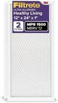 Filtrete 12x24x1 AC Furnace Air Filter, MERV 12, MPR 1500, CERTIFIED asthma & allergy friendly, 3 Month Pleated 1-Inch Electrostatic Air Cleaning Filter, 2-Pack (Actual Size 11.69x23.69x0.78 in)