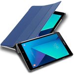 Cadorabo Tablet Case works with Samsung Galaxy Tab S3 (9.7" Zoll) SM-T820N / T825N in JERSEY DARK BLUE – Ultra Thin Book Style Protection Cover made of Faux Leather WITH Auto Wake Up Stand Function