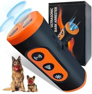 oolong Anti Barking Device for Dogs,Professional Dog Barking Device with Flashlight,Ultrasonic Dog Bark Control up to 10m,3 Sonic Emitters Rechargeable Barking Silencer Dog Whistle Stops Bad Behavior