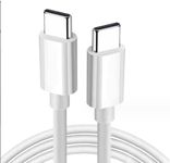 SCAN HERO USB C to USB C Cable for Fast Charging, 100W PD 5A, Type C 2M Cable Compatible with Phones, Laptops & All USB-C Devices (White, 1 Pack)