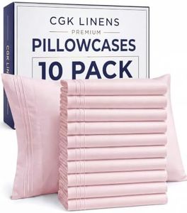 King Pillow Cases Set of 10 - Ultra Soft Hotel Quality Pillowcase Covers - Comfy & Wrinkle Free - Stain & Fade Resistant - Easy-Care, Machine Washable Pillow Protectors - 10 Piece Set - Lavender Pink