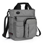 AlwaySky Crossbody Messenger Bag, Multifunctional Shoulder Bag, Laptop Bag for for Men and Women College School Business Sport Travel Gray 302511 cm/11.8" 9.8" 4.3"