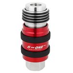 Milton S-1750 Safety Exhaust Coupler, Body, 1/4" FNPT, Red