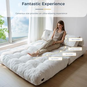 MAXYOYO Folding Sofa Bed – Navy Single Sleeper Chair