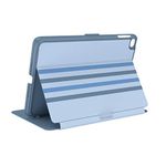 Speck Products Balance Folio iPad Mini 2021/iPad Mini 4/iPad Mini 5 Case and Stand, Waterfall Stripes/Sail Blue