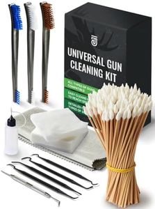 Gun Cleaning Kit Universal 12 in 1 Gun Cleaning Supplies Incl. Gun Cleaning Patches, 6-inch Gun Cleaning Swabs, Double Head Gun Brushes, Cleaning Picks, Finishing Gun Cloth, Needle Oil Applicator