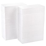 YOUEON 12 Pack Rectangle Styrofoam Blocks, 8 x 4 x 2 Inches Foam Blocks Craft Foam Blocks, Foam Bricks for Arts and Crafts, Modeling Centerieces, White