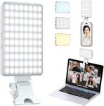 HIFFIN (LT-001) LED Video Conference Light Kit with Clip for iPhone/Tablet/Laptop, Dimmable CRI 95+ with 3 Light Modes, Built-in 2000mAh Battery for Zoom Calls/Remote Working/Live Stream/Selfies