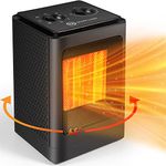 Portable Space Heater, Fan Heaters for Home Low Energy Silent, 750W / 1500W PTC Electric Heater with Tip-Over and Overheat Protection, 6 Adjustable Modes & Thermostat, Suitable for Office Home Dorm