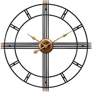 Room Tide, Large Wall Clock, Silent Wall Clocks for Living Room Decor, Kitchen Clock, Modern Decorative Wall Clock, Black Wall Clock, 60cm