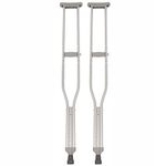 PCP Mobility & Homecare Aluminum Adjustable Standard Crutches with Tips, Handgrips and Underarm Pads, Silver/Grey, Tall, Adult