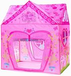 PLAY 10 Kids Tent, Princess Castle Pink Tent for Kids, Kids Playhouse Kids Play Tent, Kids Tent Indoor Playhouse for Kids Outdoor, 37 * 28 * 40inch,Big Enough for 2-3 Little Kids Play Together