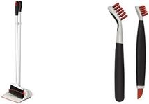 OXO Good Grips Upright Sweep Set - White & Good Grips Deep Clean Brush Set