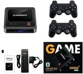 G10 HD Video Game Box Console Retro Home Acrade with 32G 15,000 Gamess (UK), 2.4G Wireless Dual Controllers, Mini Game Stick Game Console Two-person Game Console