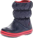 Crocs Unisex Kids Winter Puff Kids Snow Boots, Blue Navy Red, 13 UK Child