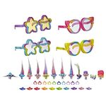 DreamWorks Trolls World Tour Tiny Dancers Rainbow Edition Pack with 12 Tiny Dancers Figures, 4 Sunglasses, 10 Small Rings, 10 Barrettes, Toy for Kids 4 and Up