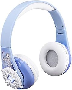 eKids Disney Frozen Bluetooth Headphones with EZ Link, Wireless Headphones with Microphone and Aux Cord, Kids Headphones for School, Home, or Travel