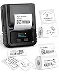 Phomemo M120 Label Maker - Bluetooth Label Printer Handheld Compatible with Android & iOS, Monochrome Thermal Label Maker Machine for Retail, Office, Small Business, with 3 Rolls Labels