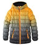 Krumba Boy's Zip Off Gradient Water Resistant Puffer Jacket Black 146