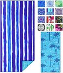 Microfiber Lightweight Thin Beach Towel Oversized 180x80cm Big Extra Large Sand Free Towels for Adult Quick Dry Travel Camping Beach Accessories Vacation Essential Gift