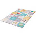 Taf Toys I Love Big Mat. Baby Activity Play Mat. 150 x 100cm. Soft Coloured & Thickly Padded Playmat. Foldable. With Teether, Crinkling parts & Baby-safe Mirror. Suitable for Boys & Girls from Birth