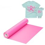 IROHTV Pinks Heat Transfer Vinyl, 12" x 10ft Pinks HTV, Iron on Vinyl for Shirts Suitable Fabrics, Heat Press Vinyl for Cricut All Cutter Machine, Easy Weeding HTV Vinyl Roll for Heat Vinyl Design