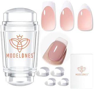 Modelones French Tip Tool- 6 Pcs Nail Stamp French Manicure Kit Suitable for DIY Together with Gel Nail Polish Art Tips Printing Tool Kit