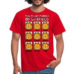 Spreadshirt Garfield The Many Moods of Garfield Men's T-Shirt, XXL, red