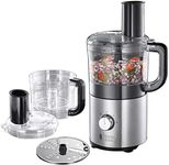 Russell Hobbs 25280-56 Multi Food Processor (Chopper/Cutting/Rasp) Compact Food Processor (Space-Saving Design, 1.2 L Dishwasher Safe Mixing Bowl, Stainless Steel Disc, Chopper)