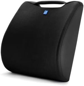 Back Good Orthosit Orthopedic Lumbar Support | Back Support Cushion |Three Way Support| Designed for Back Pain | (Black), High Density Moulded Foam