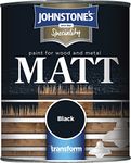 MATT PAINT FOR WOOD and METAL BLACK 0.25L