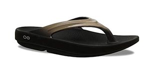 OOFOS - Women's OOlala - Post Run Sports Recovery Thong Sandal, Gold (Latte), 8 UK (41 EU)