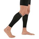 Copper Compression Calf Sleeves - Footless Compression Socks for Running, Cycling, & Fitness. Orthopedic Brace for Shin Splints, Varicose Veins, Arthritis, Sprains, Strains (1 Pair - M)