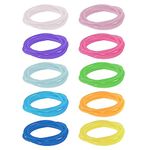 DIVINA VITAE 100Pcs Gummy Bracelets Jelly Bracelets 80's Colorful Luminescent Neon Bangles Silicone Wristbands Bracelets Halloween Christmas Disco Party for Adults and Children(10 Colors)