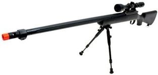 510 fps wellfire vsr-10 urban combat full metal bolt action sniper rifle w/ 3-9x40 scope & bipod package(Airsoft Gun)