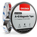 GAUDER A+B Magnetic Tape I Magnetic Tape Roll with Adhesive Backing for Fly Screen & more | Magnetic Tape Self-Adhesive Strong (1 m + 1 m)