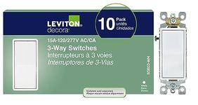 Leviton 15 Amp Decora 3-Way Switch in White (10-Pack)