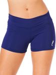 IKAANYA Girls or Women Snug Fit Micro Shorts for Gymnastics, Dance, Sports or Fitness (Navy, 8-9 Years)