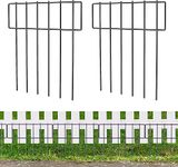 10 Pack Garden Fence, 13"Lx17"H Garden Barrier Border Fencing for Dogs Metal Fence Panels for Garden Outdoor