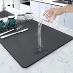 ECO METRIX Kitchen Utensil Dish Drying Mat | Quick Dry Water Absorbent mat | Placemat for Dish Drying with Non-Slip Rubber Backed | Super Draining Mat for Kitchen (1)
