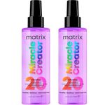 Matrix Multi-Tasking Hair Treatment, Leave-In Conditioner and Heat Protector with 20 Benefits, Total Results, Miracle Creator, 190ml (Pack of 2)