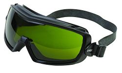 UVEX by Honeywell S3543X Entity Series Goggle with Shade 3.0 Lens, Matte Black Body and Uvextra Anti-Fog Coating