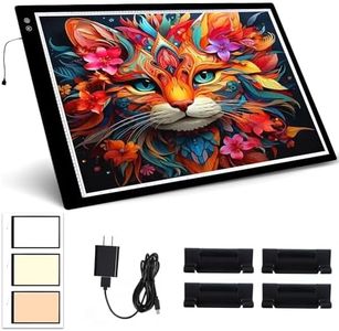 Luxjoyful A1 Extra Large Light Board for Diamond Painting,LED Rechargeable Light Pad with Built-in 6000mAh Battery,3 Color Stepless Dimming,Light Box for Tracing,Diamond Painting,Drawing,Vinyl Weeding