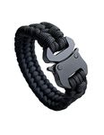 Parachute Cord Bracelets Trilobite Weaved Paracord Bracelet with Side Release Buckle 8.7 inch Black Bracelet for Men Women 1 Set, M, Polyester, no gemstone