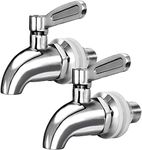 Replacement Spigot for Beverage Dispenser, Stainless Steel Spigot for Water Dispenser, Drink Dispenser Faucet, fits Berkey and Other Gravity Filter Systems as Well, 2 Pack