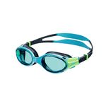 Speedo Unisex Kid's Swim Goggles Biofuse 2.0 Junior - Hypersonic Blue/True Navy/Lumo Green, One Size